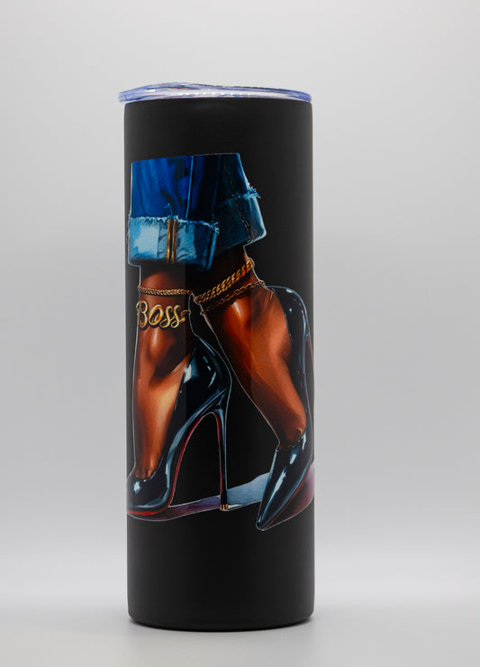 Boss in Heels Black Tumbler